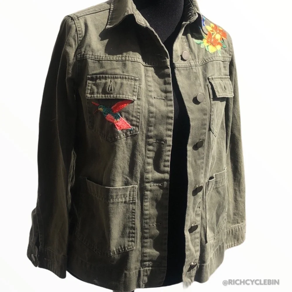 WhoWhat Wear.Boho style,embroidered utility jacket​ - Picture 2 of 11